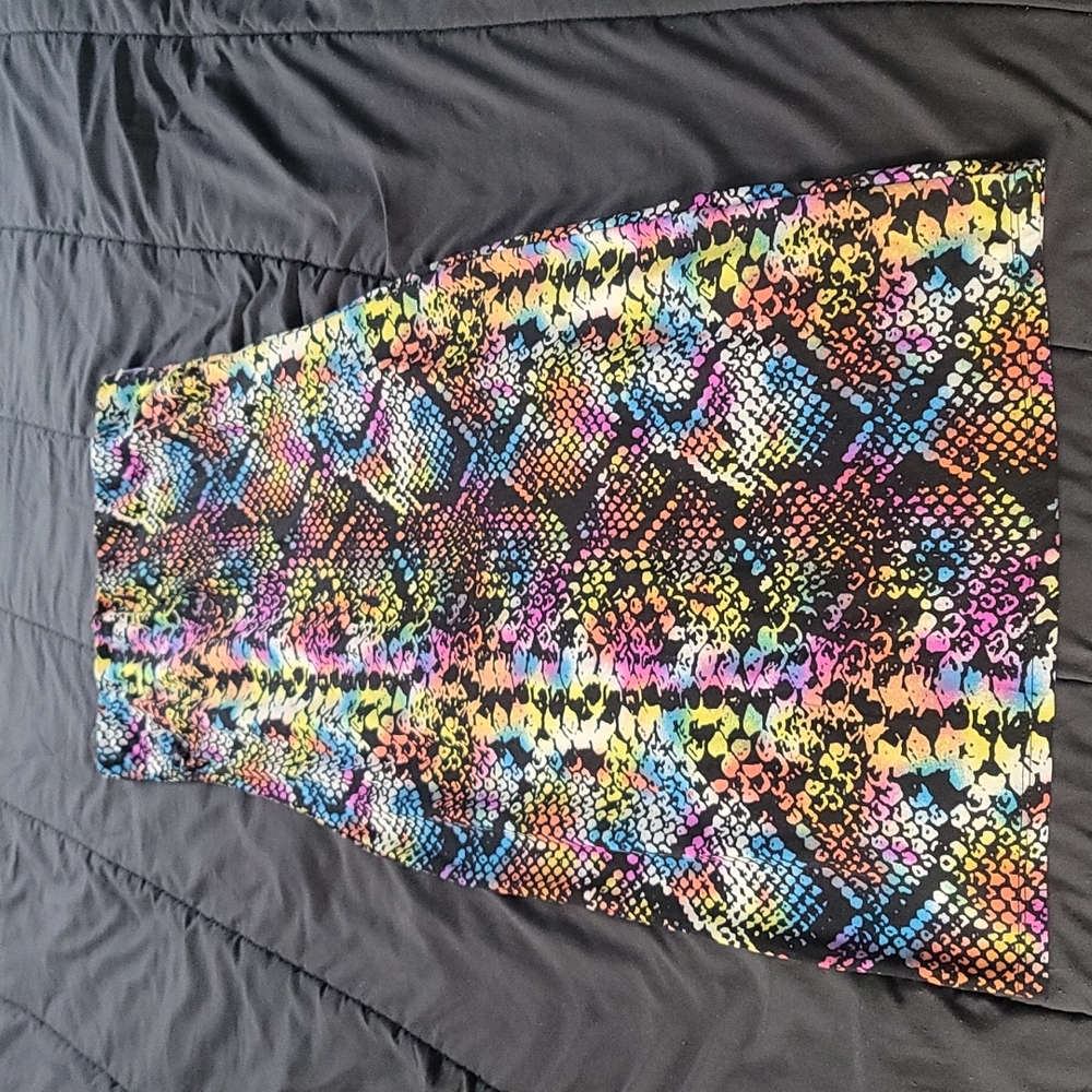 Multicolored Strapless Dress
